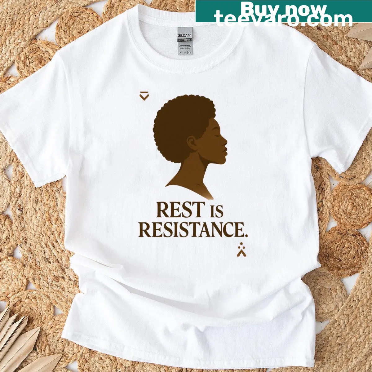 Typography T-shirt with empowering message about culture — on a men's t-shirt