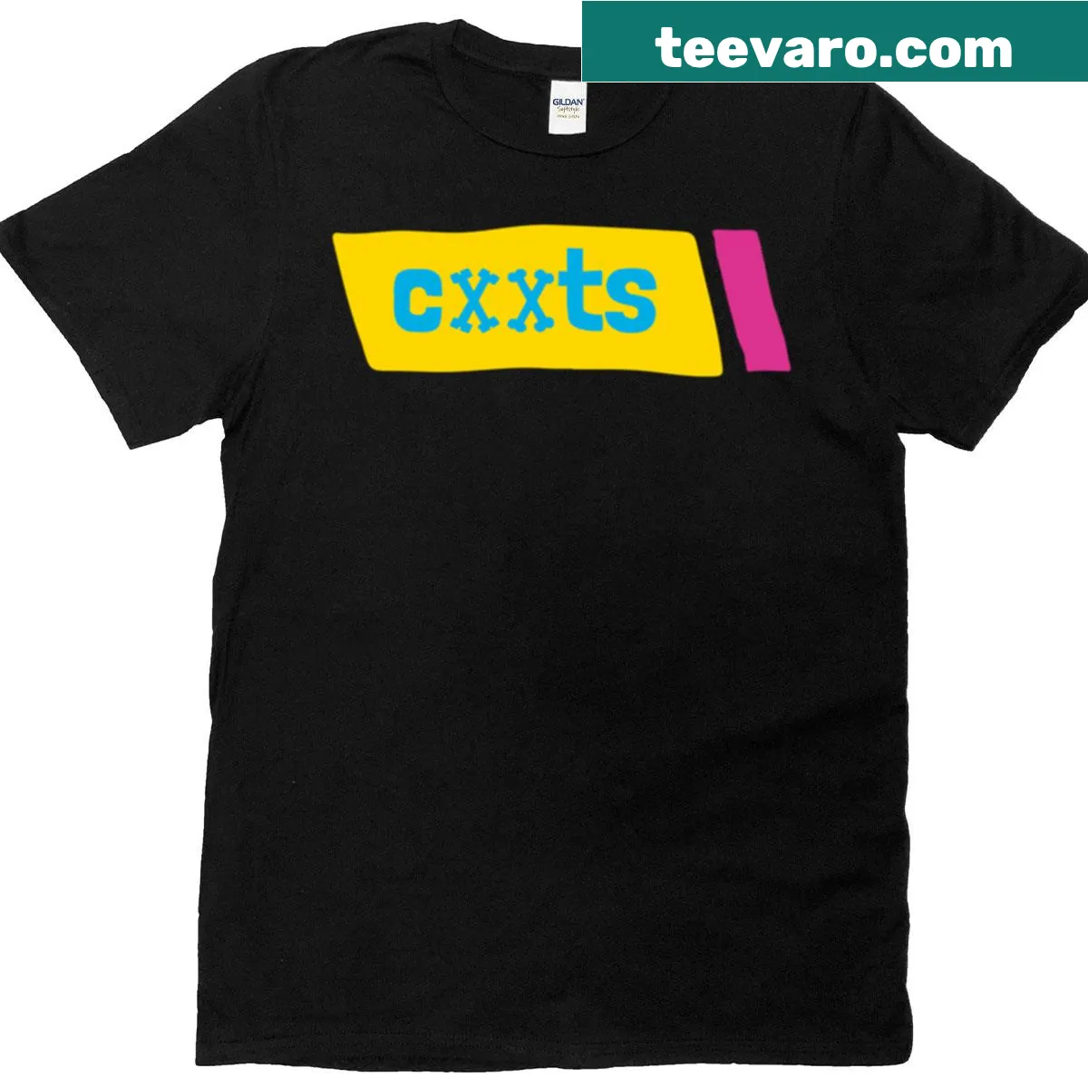 Political satire graphic t-shirt with bold typography — on a men's t-shirt