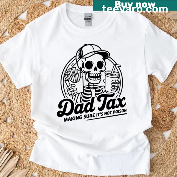 Funny shirt depicting snack theft humor for dads.
