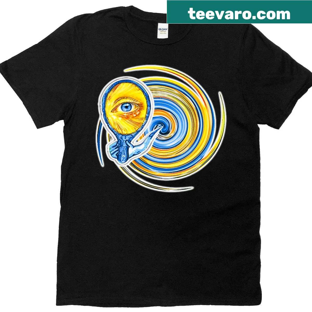 Creative typography design on Darkreyeflectedation t-shirt — on a men's t-shirt