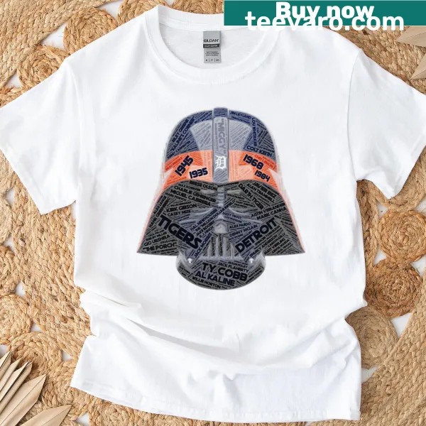 Tiger wearing a helmet inspired by a sci-fi character on t-shirt