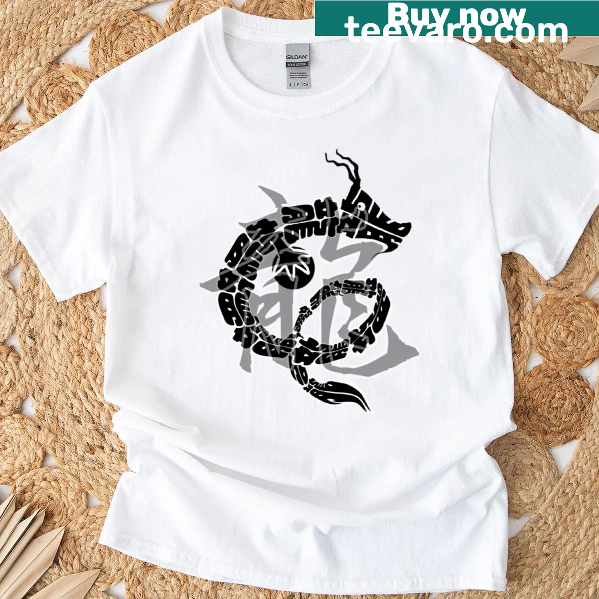 Minimalist Kanji design T-shirt focusing on meaning — on a men's t-shirt