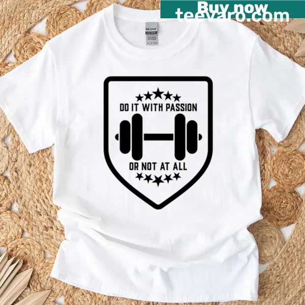 Motivational exercise T-shirt with bold typography