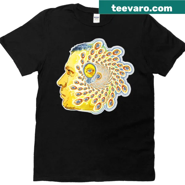 Abstract oversized t-shirt with fading fractured design