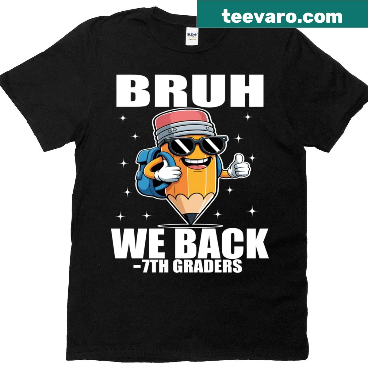 T-shirt for 7th graders with a humorous slogan about returning to school — on a men's t-shirt