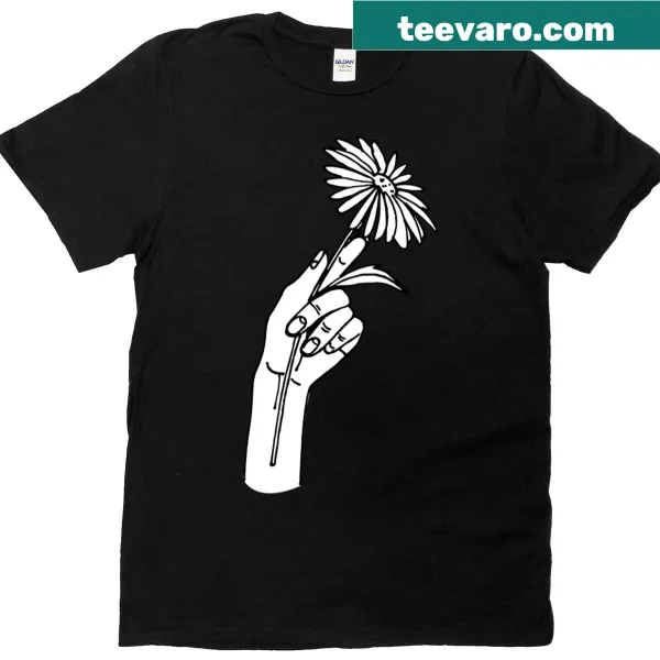 Whimsical floral design on an oversized T-shirt