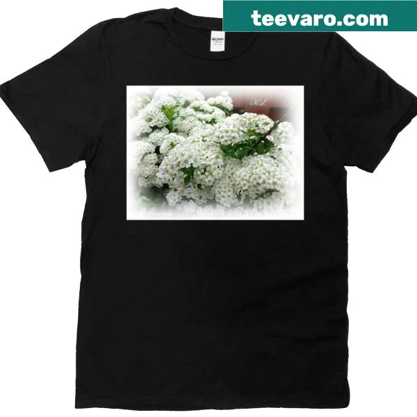 Floral-themed t-shirt showcasing intricate flower designs