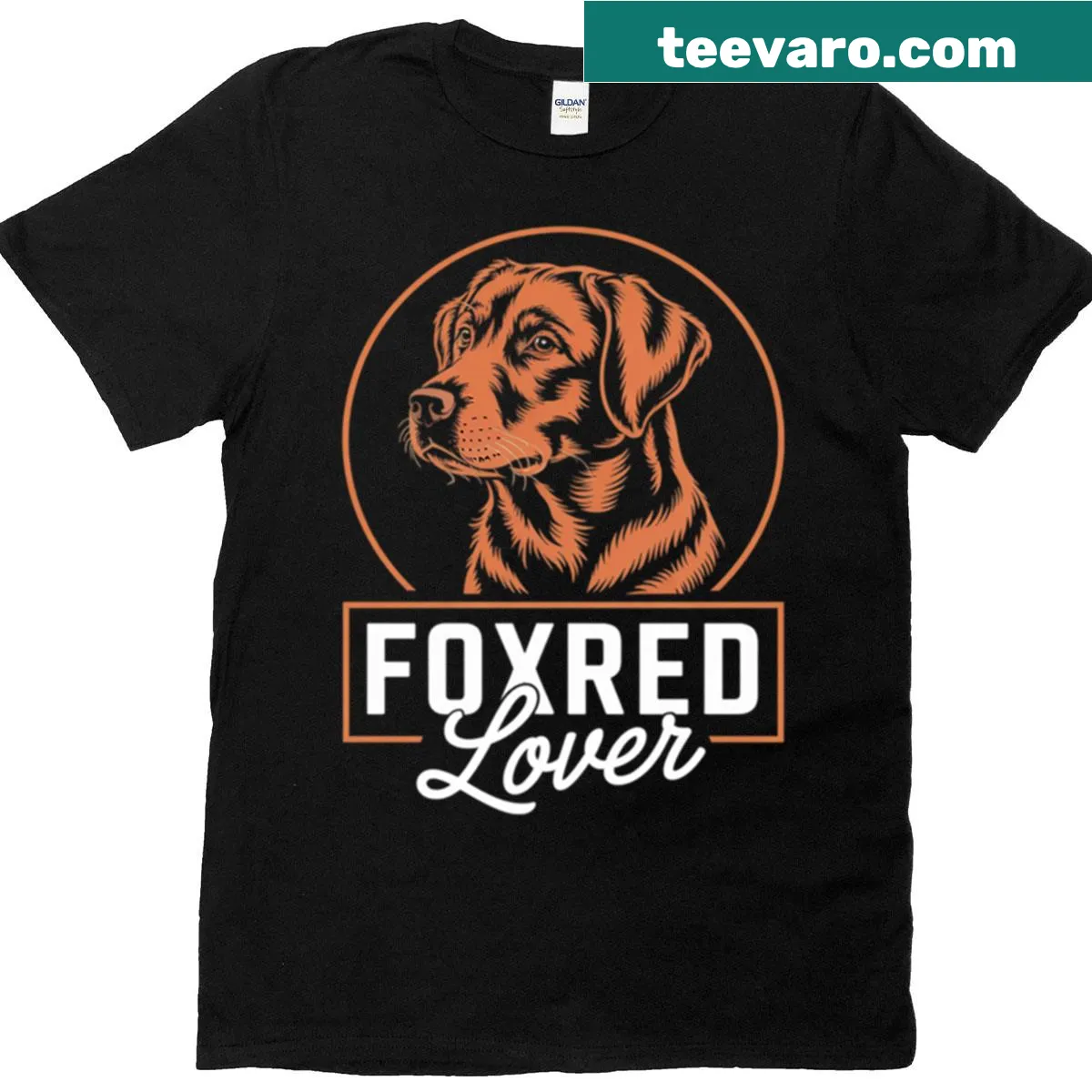 Illustration of a red fox Labrador Retriever on t-shirt — on a men's t-shirt