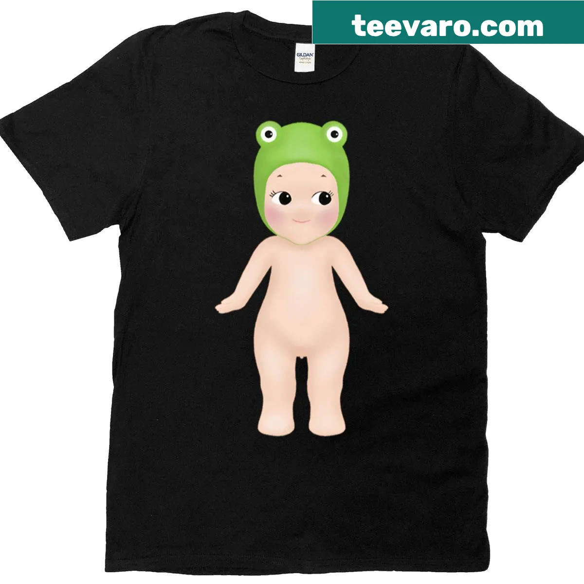 Cartoon frog baby design on a t-shirt for kids — on a men's t-shirt