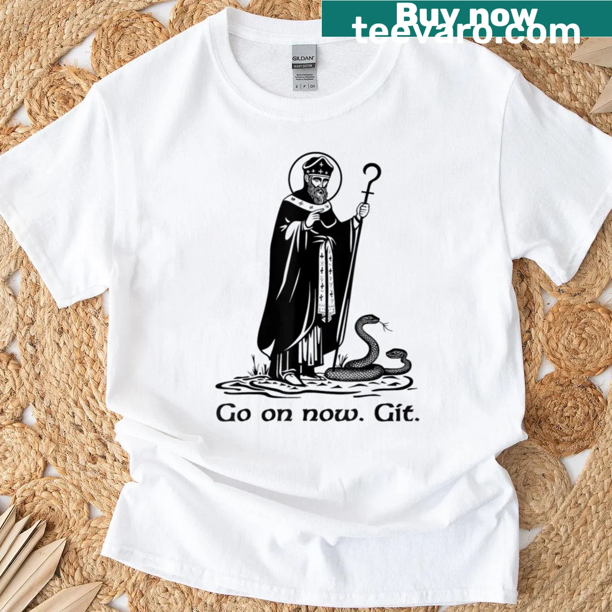 Humorous design celebrating St. Patrick's Day and Irish culture — on a men's t-shirt