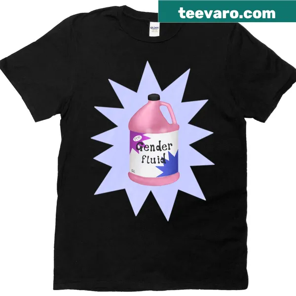Bold typography T-shirt with the phrase Gender Fluid, celebrating inclusivity.