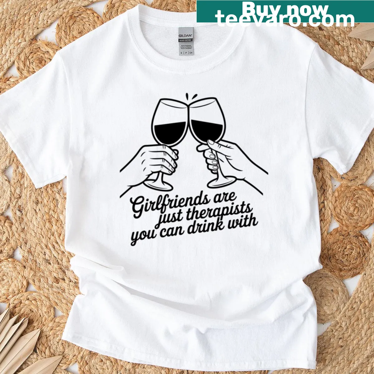 T-shirt celebrating friendship with humorous therapist design — on a men's t-shirt