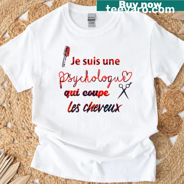 Hairdresser t-shirt featuring playful and stylish typography