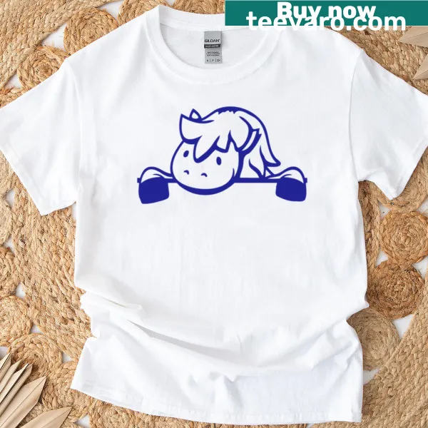 Cute pony behind a fence design on a T-shirt
