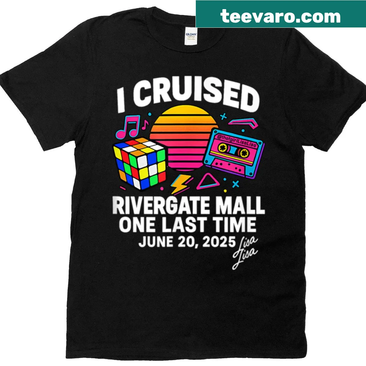 Nostalgic T-shirt celebrating Rivergate Mall and memories — on a men's t-shirt