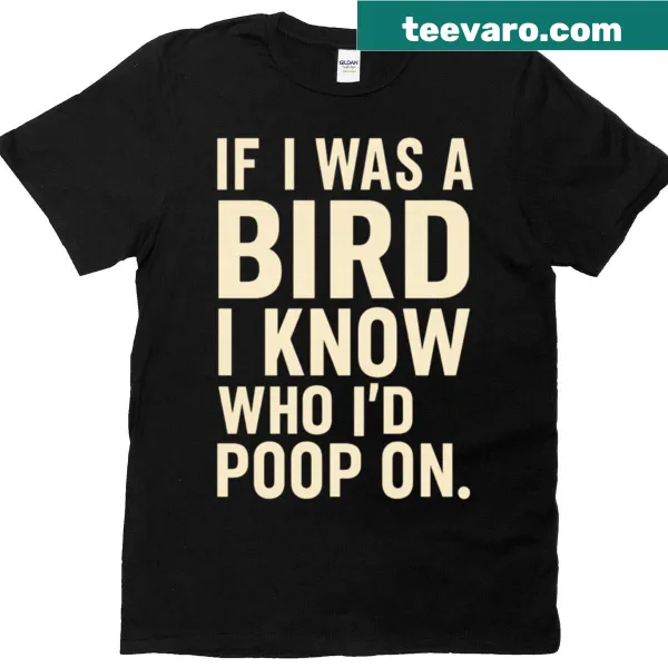 Playful t-shirt with text about being a bird