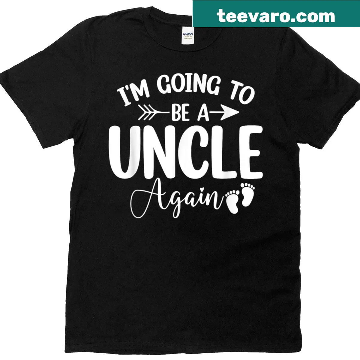 T-shirt for uncles announcing they will be an uncle again — on a men's t-shirt