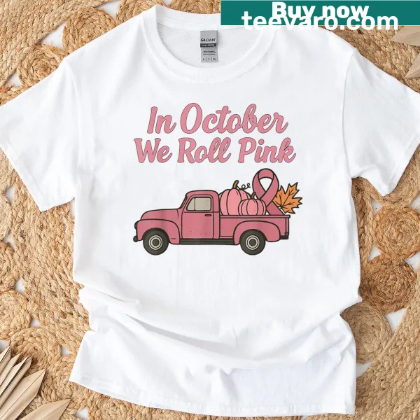 Pink truck graphic for Breast Cancer Awareness Month
