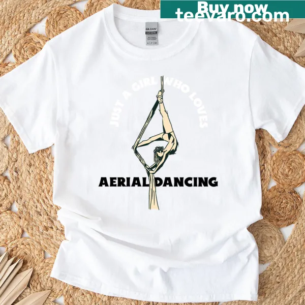 Oversized T-shirt with playful text about aerial dancing