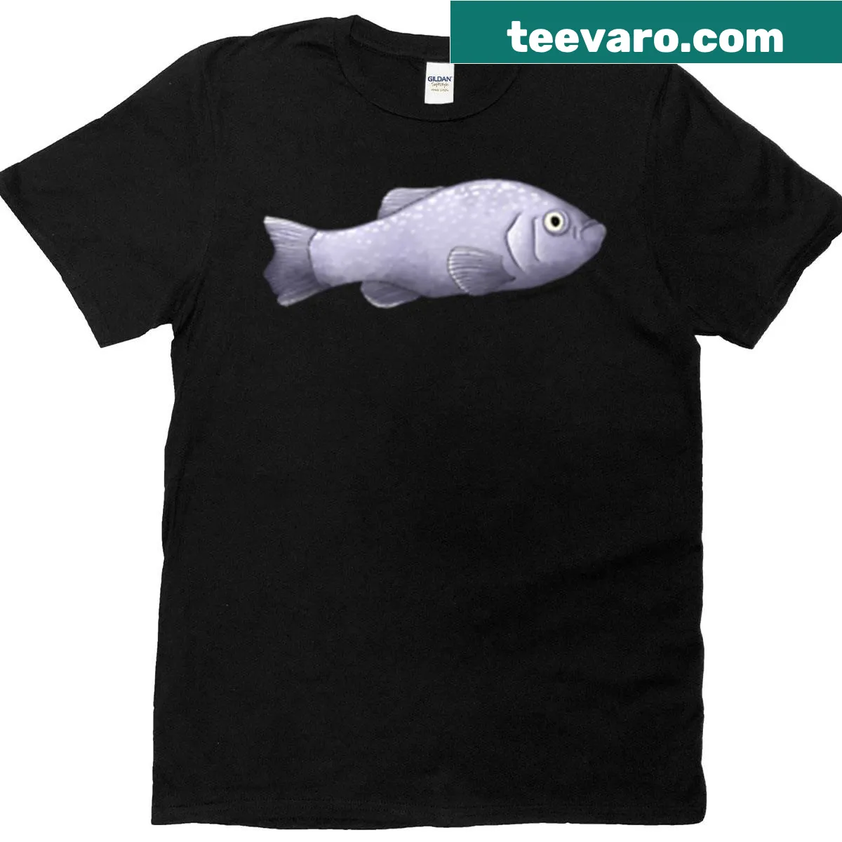 Artistic illustration of La Palma pupfish on t-shirt — on a men's t-shirt