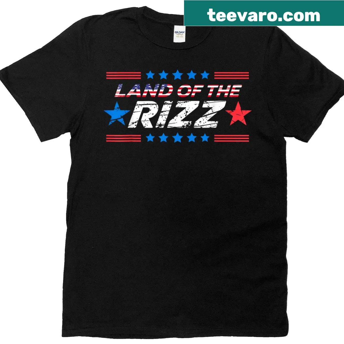 Funny 4th of July T-shirt with American flag text graphic — on a men's t-shirt