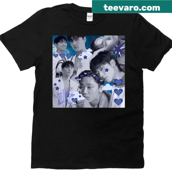 T-shirt featuring a creative collage design