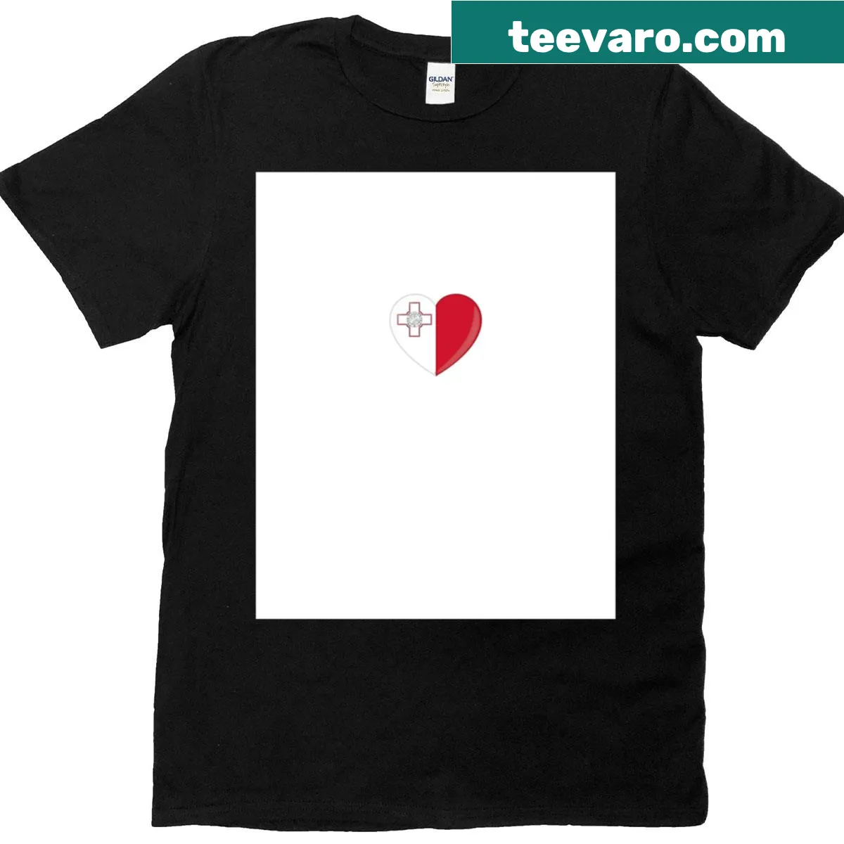 Graphic t-shirt celebrating Malta — on a men's t-shirt