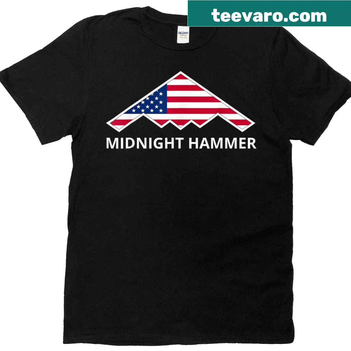 Vintage t-shirt featuring B-2 Stealth Bomber graphic. — on a men's t-shirt