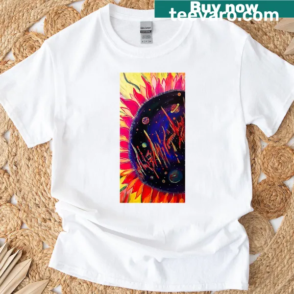 T-shirt featuring a whimsical moon-themed design