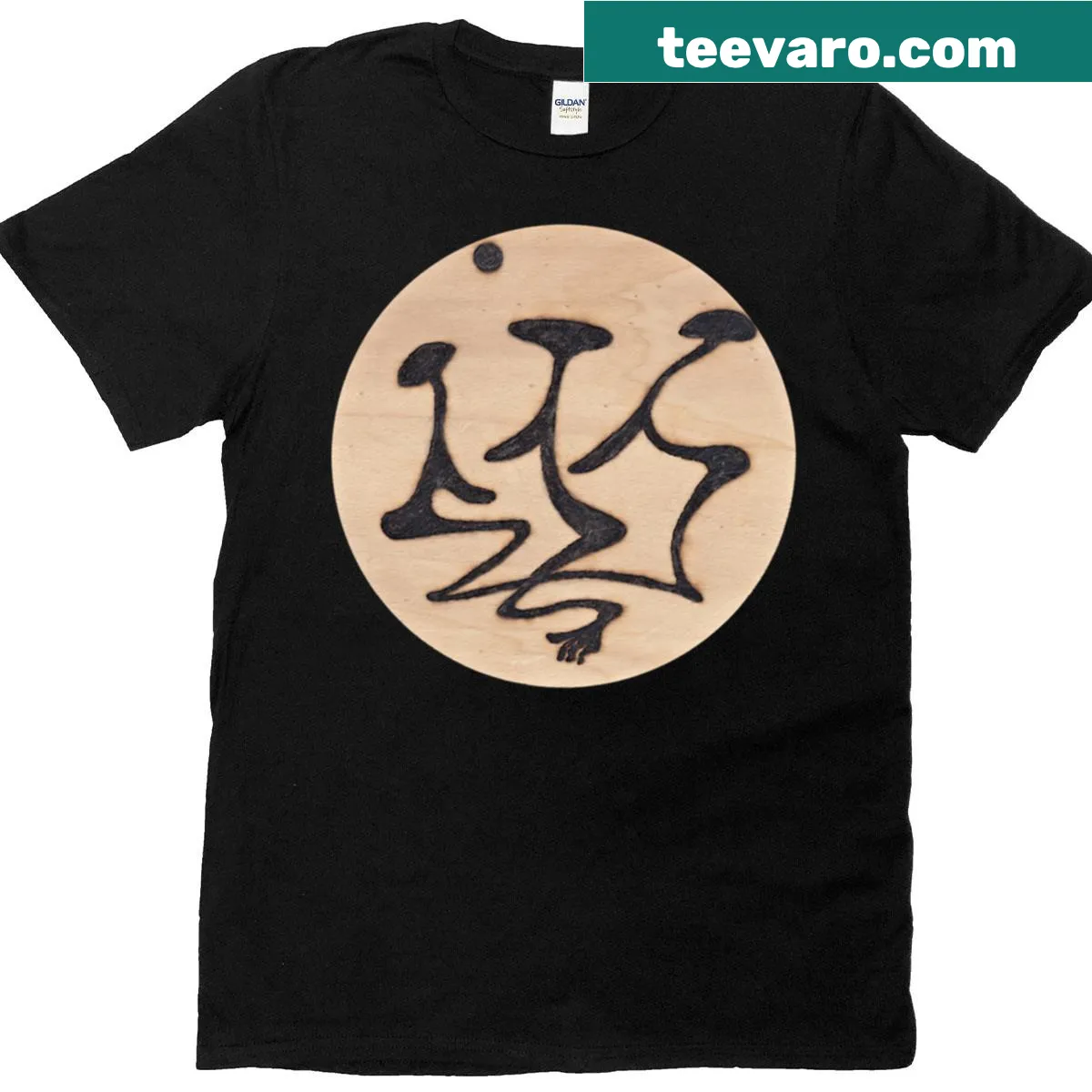 Hand-lettered inspirational t-shirt with Moondance design — on a men's t-shirt