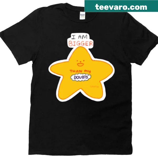 Inspirational t-shirt featuring a motivational quote and star design.