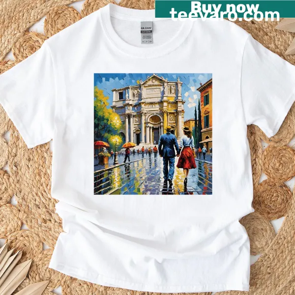 Nostalgic T-shirt design inspired by Rome for travel lovers