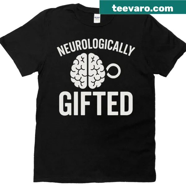 T-shirt with brain infinity symbol illustrating neurodiversity