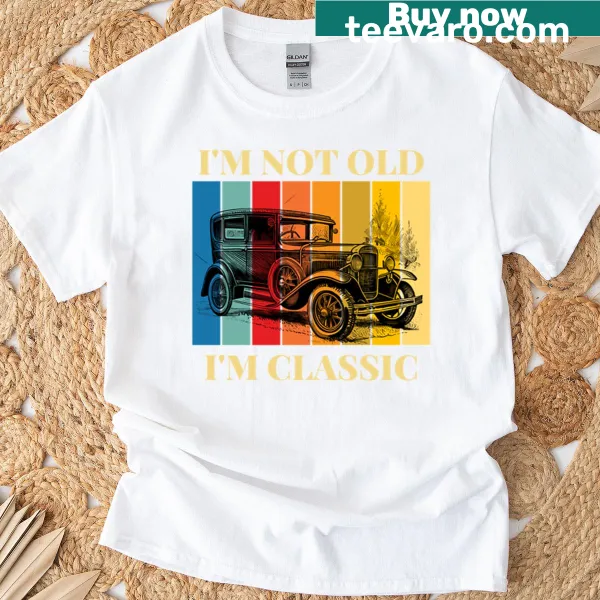 Vintage T-shirt featuring a retro car design