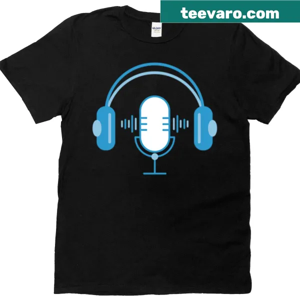 T-shirt with playful podcast-themed graphics, great for casual wear