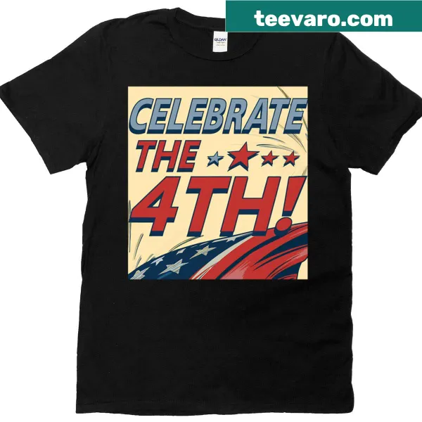 Pop art 4th of July shirt with stars