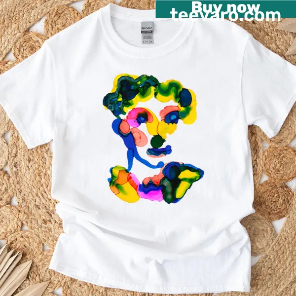 Oversized T-shirt featuring a bold portrait painting design