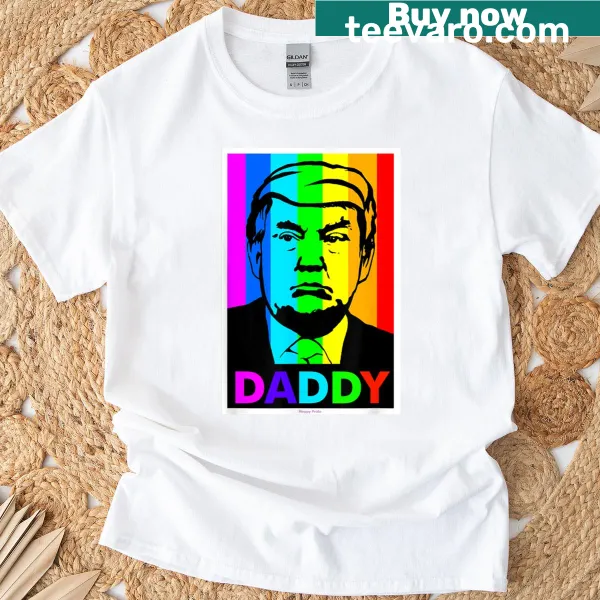 Pride Daddy T-shirt with playful typography design