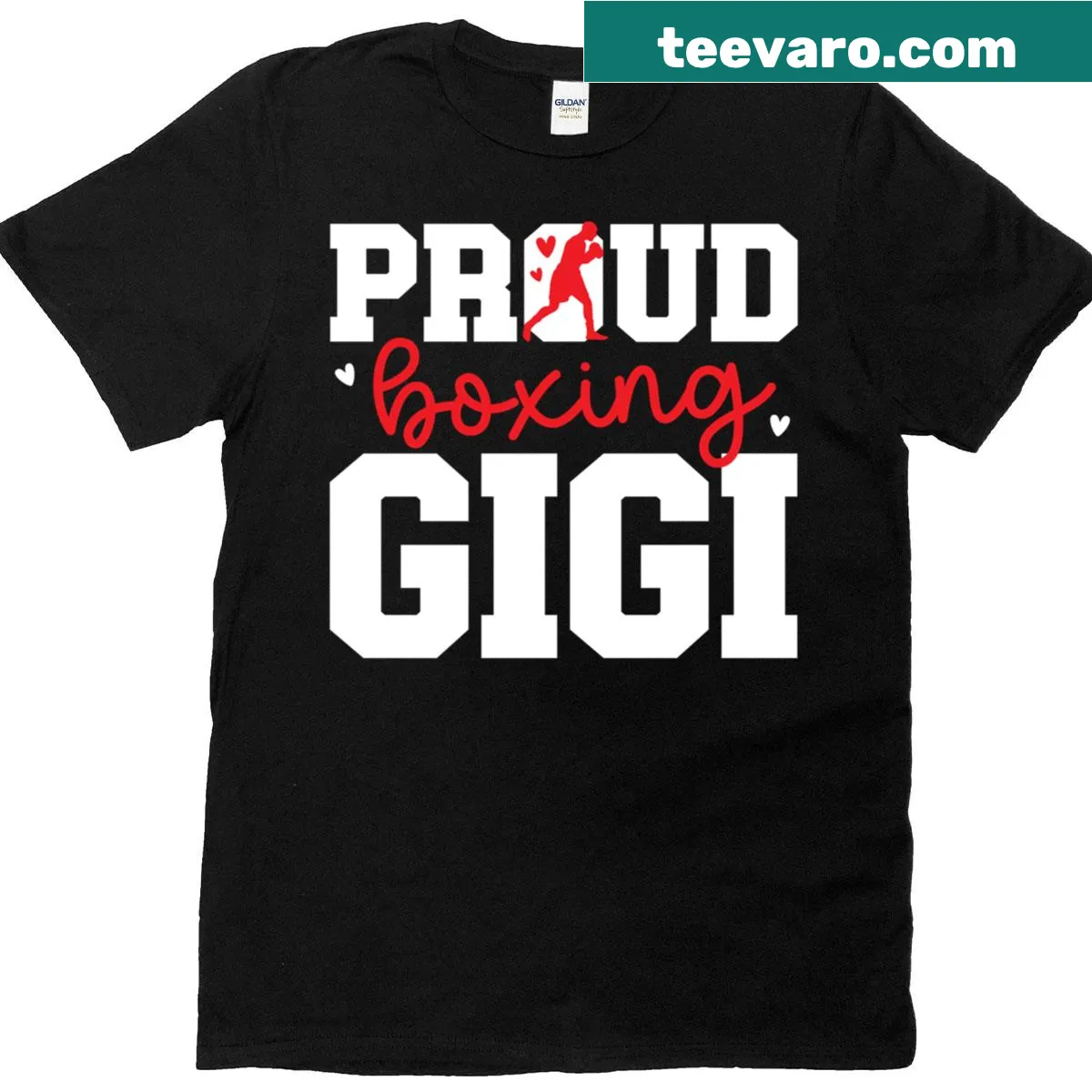 Proud typography t-shirt for boxing grandmas celebrating family — on a men's t-shirt