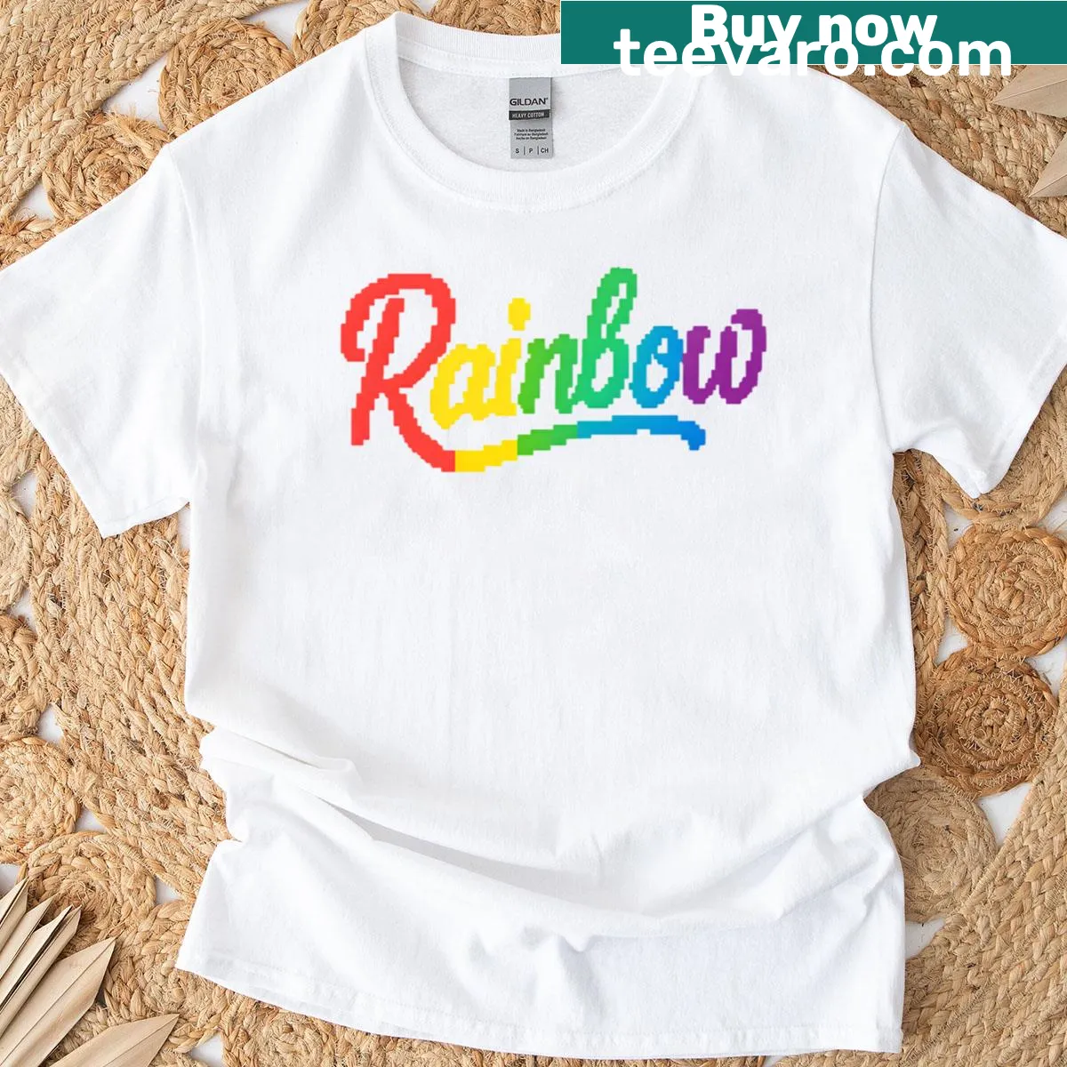 Text graphic saying 'Queer All Year' — on a men's t-shirt