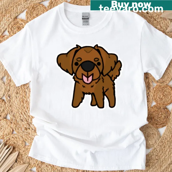 Playful Golden Retriever t-shirt with cute blep graphic