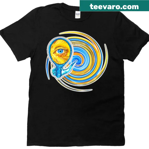 Minimalist t-shirt with stylized text design 'Reyeflectedation'