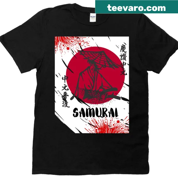 Samurai Spirit t-shirt featuring intricate ink art design