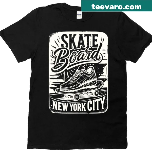 Vintage skateboard NYC t-shirt with nostalgic design