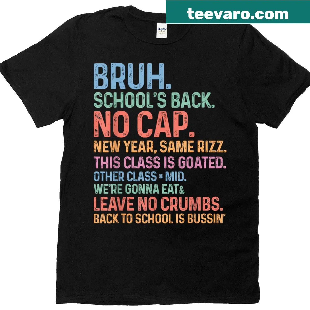 Funny school-themed T-shirt with Skibidi graphics and playful text — on a men's t-shirt