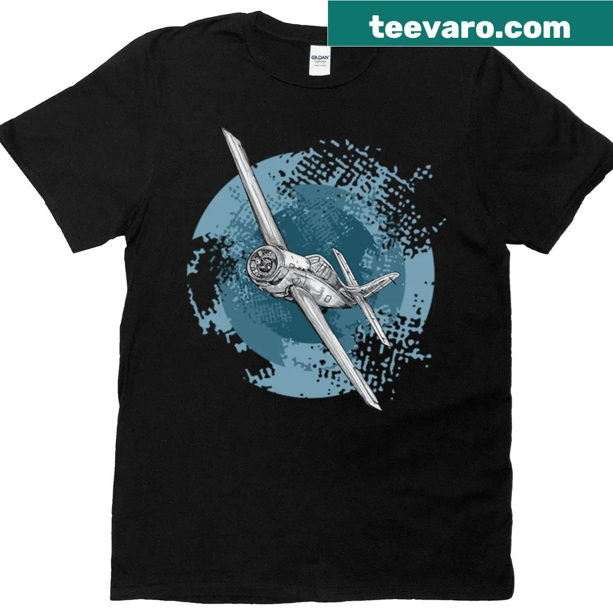 Vintage aviation skybound flyer T-shirt — on a men's t-shirt