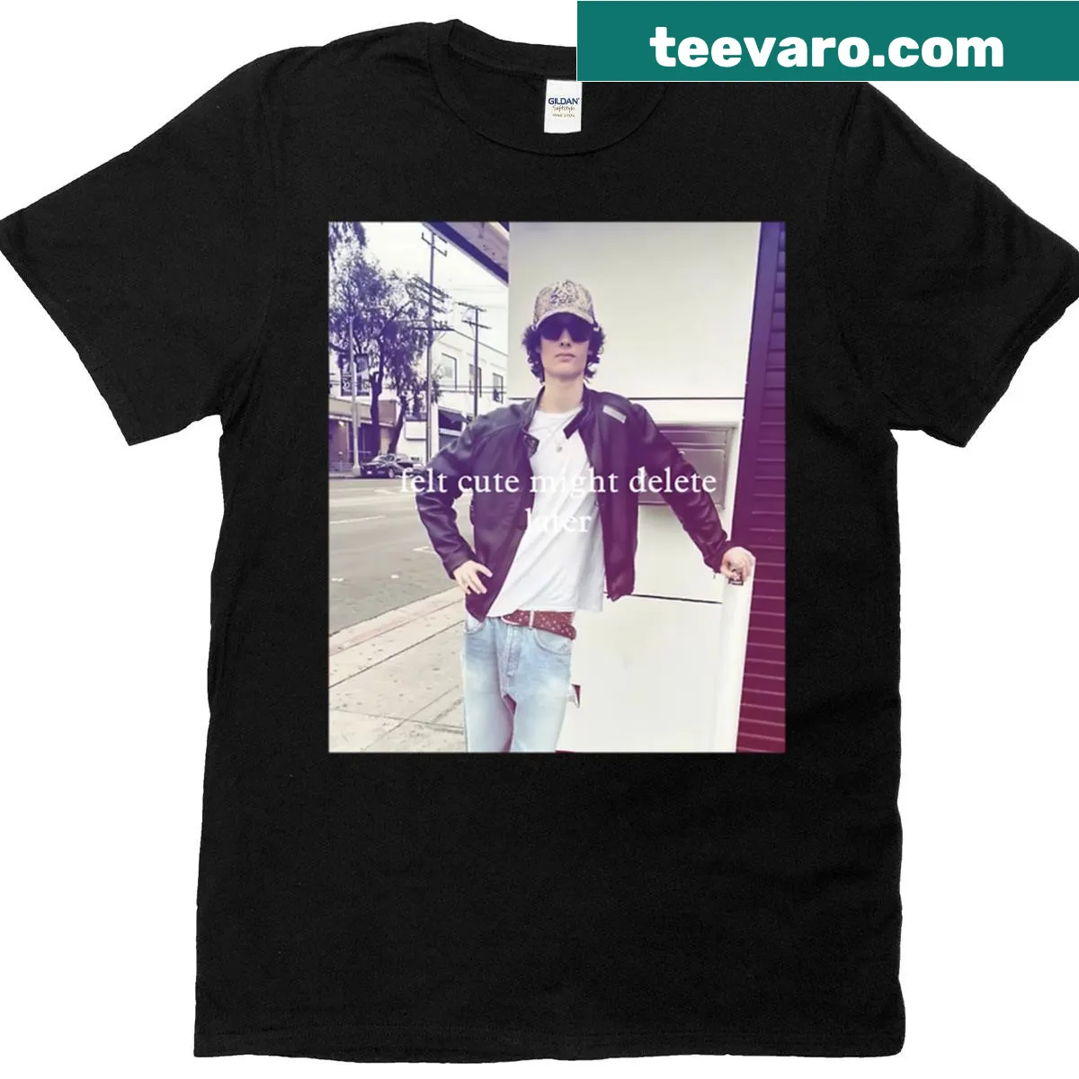 Sombr music artist T-shirt with unique tribute design — on a men's t-shirt