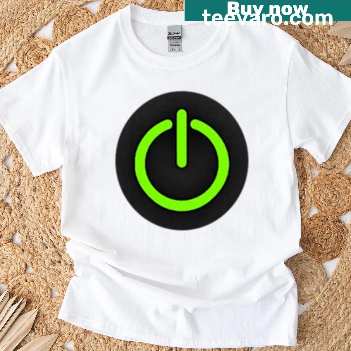 Minimalist T-shirt with bold typography reading 'Start' — on a men's t-shirt