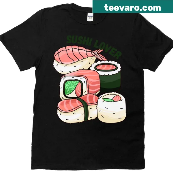Typography design celebrating sushi on T-shirt