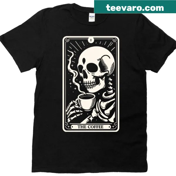Coffee tarot card illustration t-shirt